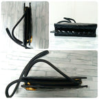 Chanel Stitch Shoulder Bag Enamel CC Logo Black — view 5