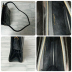 Chanel Stitch Shoulder Bag Enamel CC Logo Black — view 8