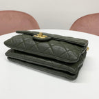 Chanel Quilted Mini Flap Bag Lambskin Chain Ring 2-Way — view 4