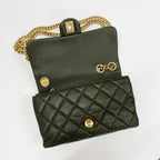 Chanel Quilted Mini Flap Bag Lambskin Chain Ring 2-Way — view 6
