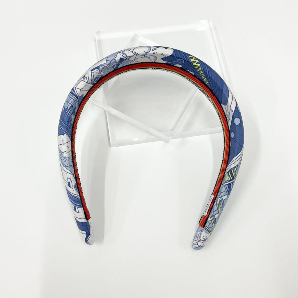 Hermes Silk Elsa Headband Light Blue — view 2