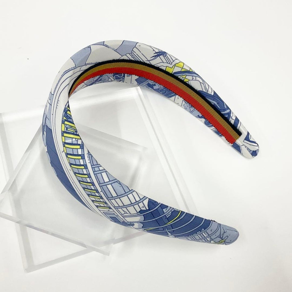 Hermes Silk Elsa Headband Light Blue — view 5