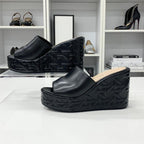 Dior Attitude Cannage Logo Leather Sandals — view 2