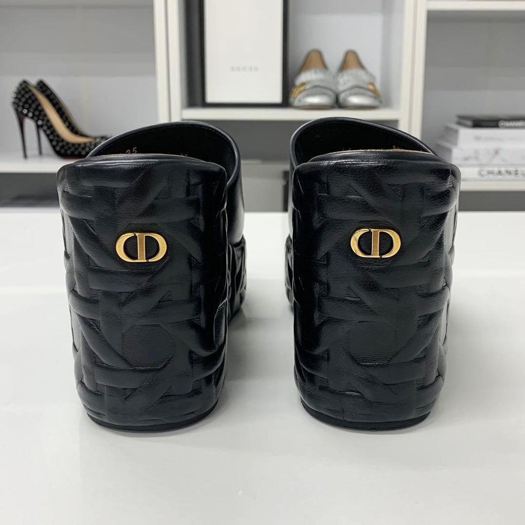 Dior Attitude Cannage Logo Leather Sandals — view 6