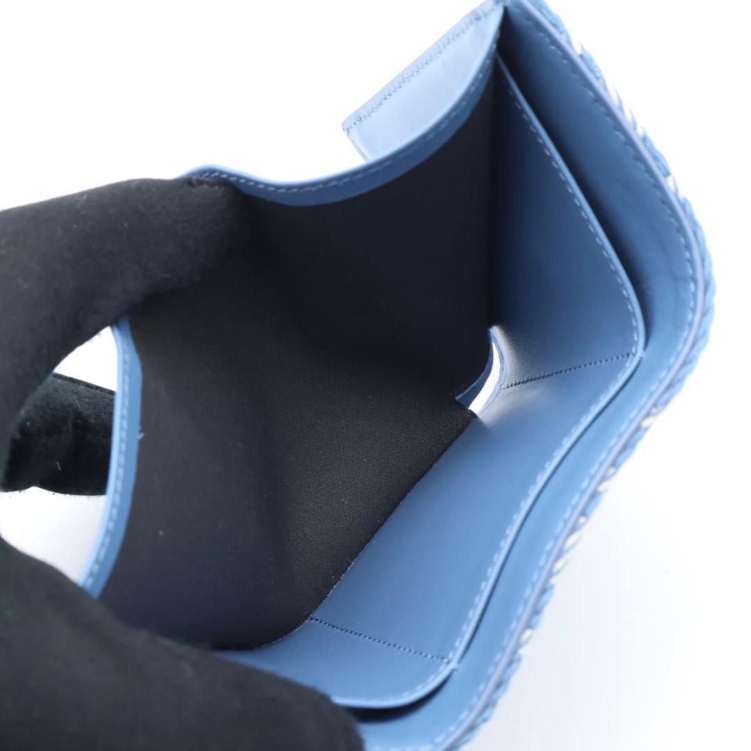 Fendi Baguette Micro Trifold Wallet Blue — view 6
