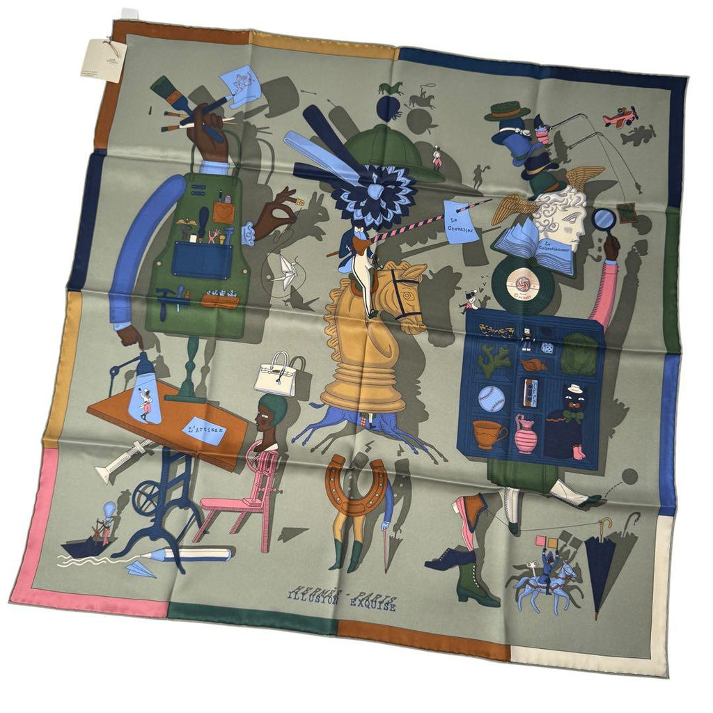 Hermes Carre 70 Splendid Illusion Scarf Silk