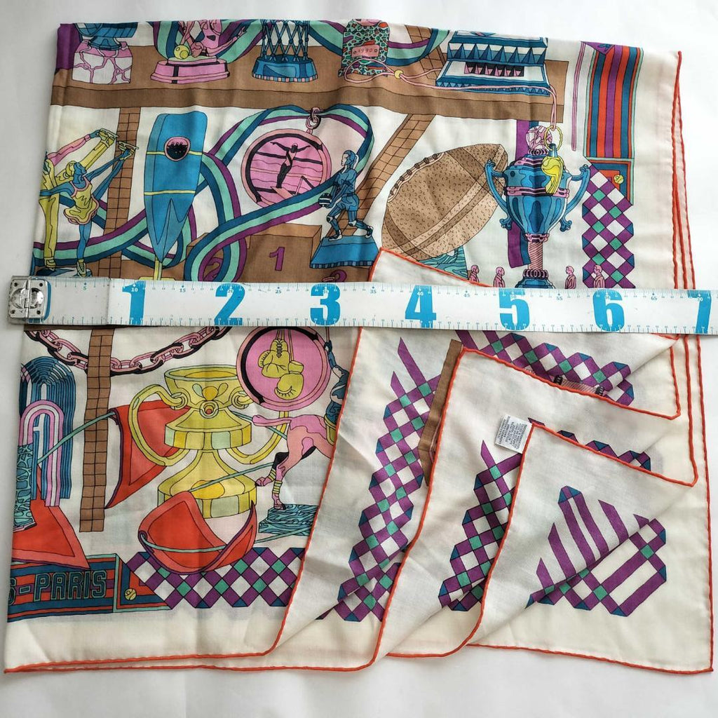 Hermes Carre Geant 140 Trophy les Trophees Scarf — view 2