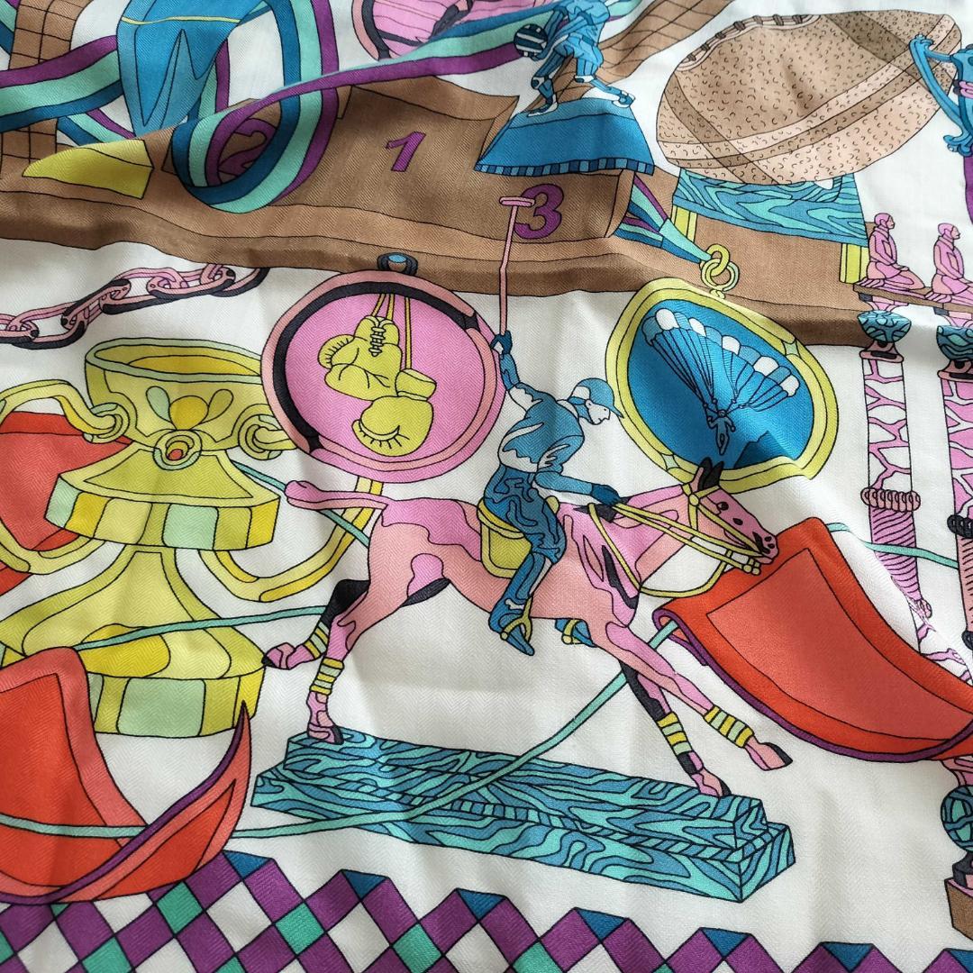 Hermes Carre Geant 140 Trophy les Trophees Scarf — view 6