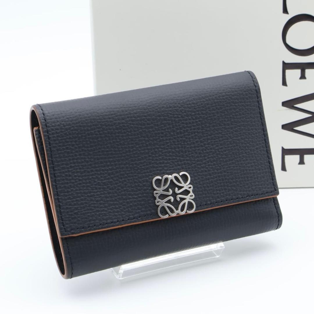 Loewe Trifold Wallet Black Anagram