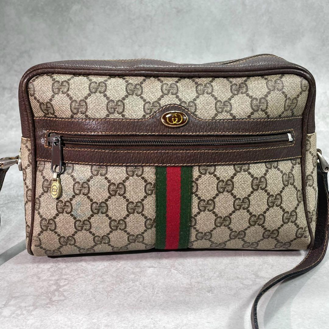 Gucci GG Sherry Line Shoulder Bag Brown Logo — view 2