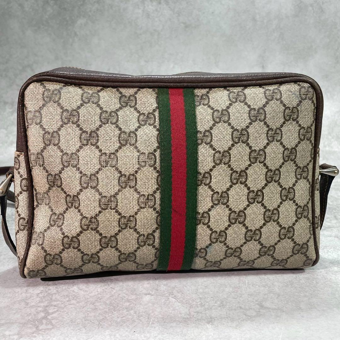 Gucci GG Sherry Line Shoulder Bag Brown Logo — view 3