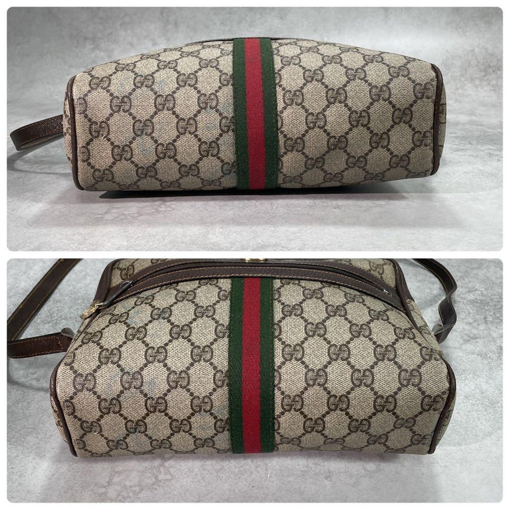 Gucci GG Sherry Line Shoulder Bag Brown Logo — view 8