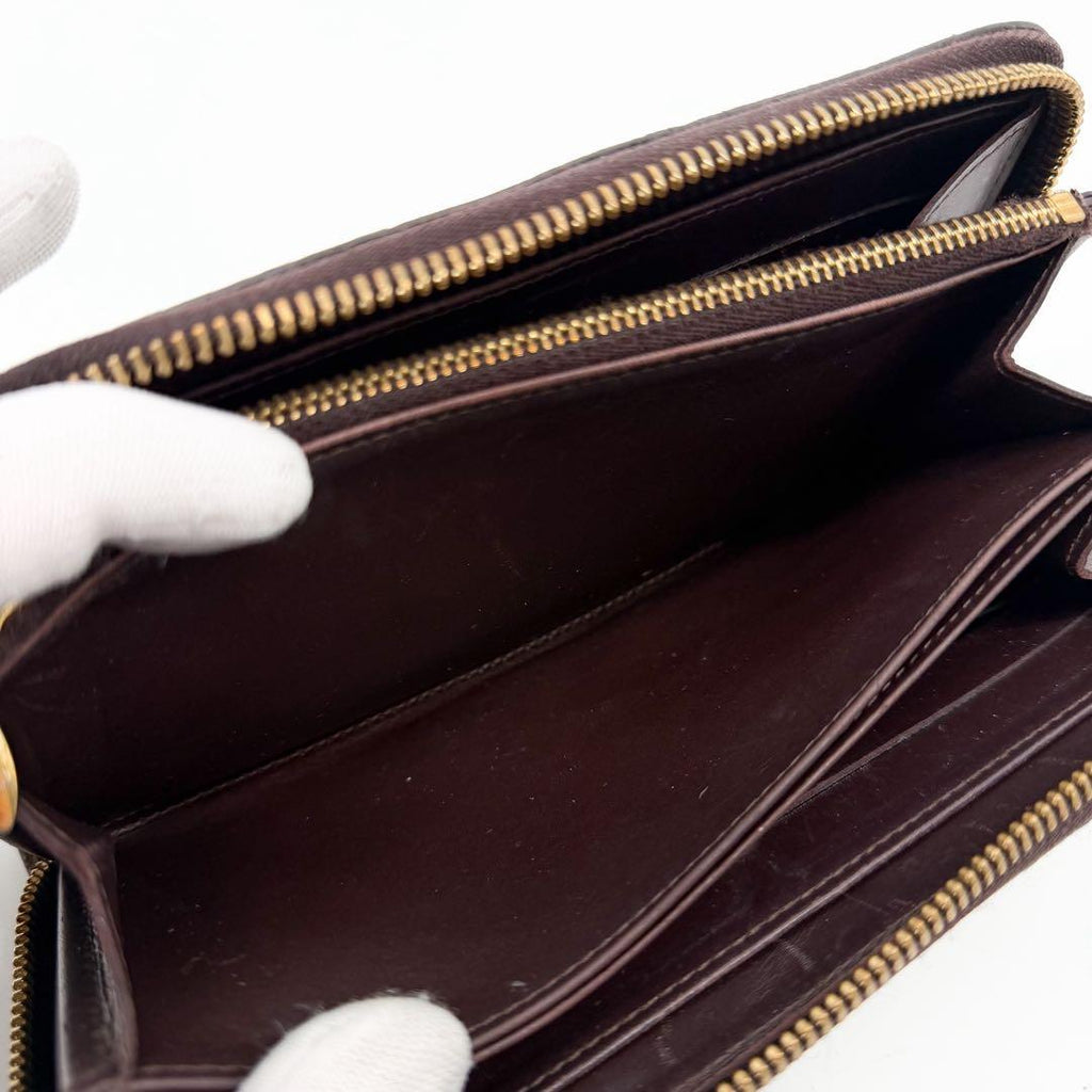 Louis Vuitton Zippy Wallet Vernis Amarante Round — view 8