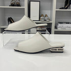 Hermes Idol Leather Chaine D'ancre Sandals White — view 3