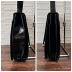 Prada Leather Logo Hand Business Bag Black — view 3