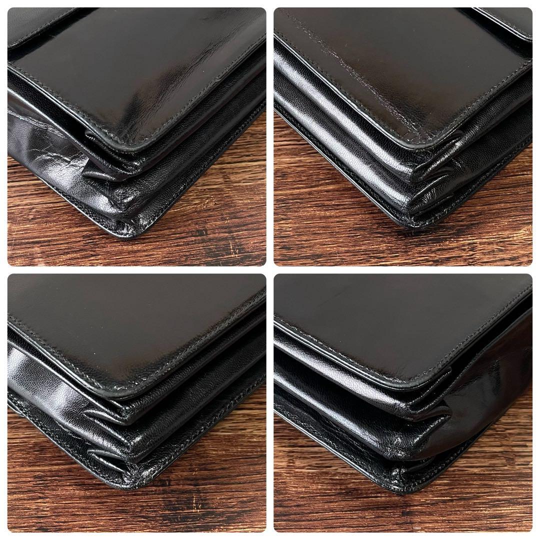 Prada Leather Logo Hand Business Bag Black — view 5