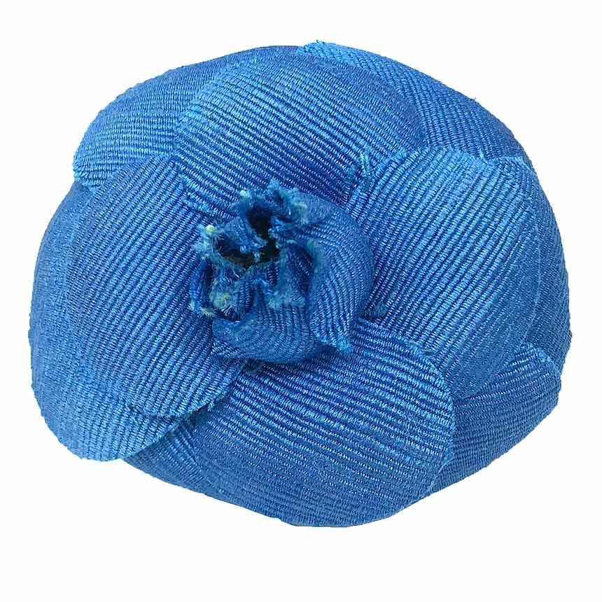 Chanel Camellia Corsage Blue