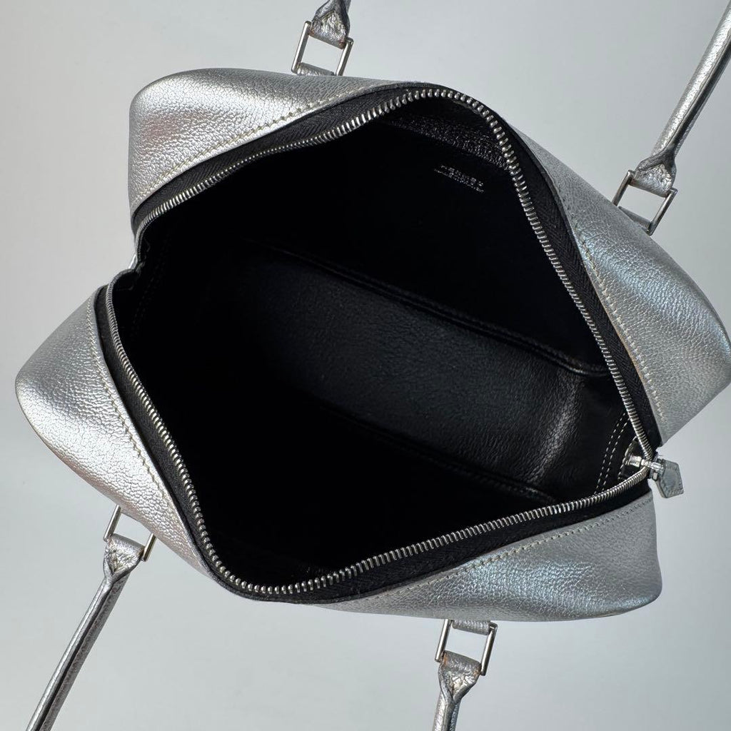 Hermes Mini Plume 20 Olympic Limited Silver Handbag — view 7
