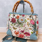 Gucci Bamboo 2-Way Handbag Leather