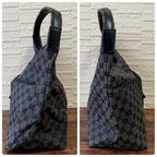 Gucci GG Canvas Leather Shoulder Bag Large Black — view 3