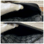 Gucci GG Canvas Leather Shoulder Bag Large Black — view 7