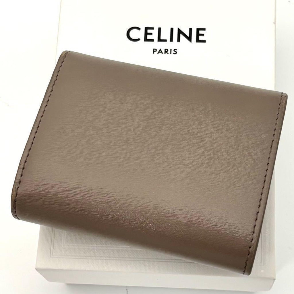 Celine Small Flap Wallet Triomphe Greige — view 2