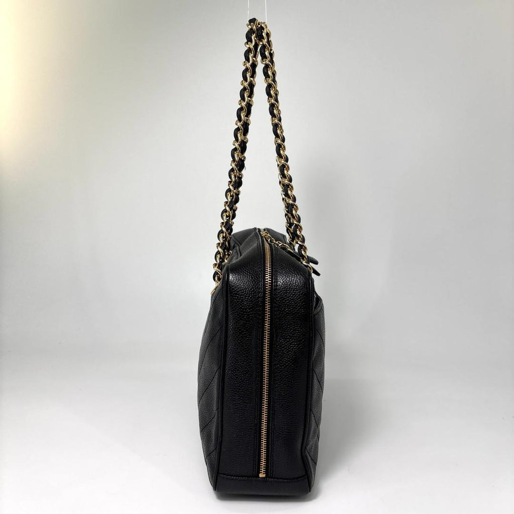 Chanel Super Stitch Caviar Leather Chain Shoulder — view 4