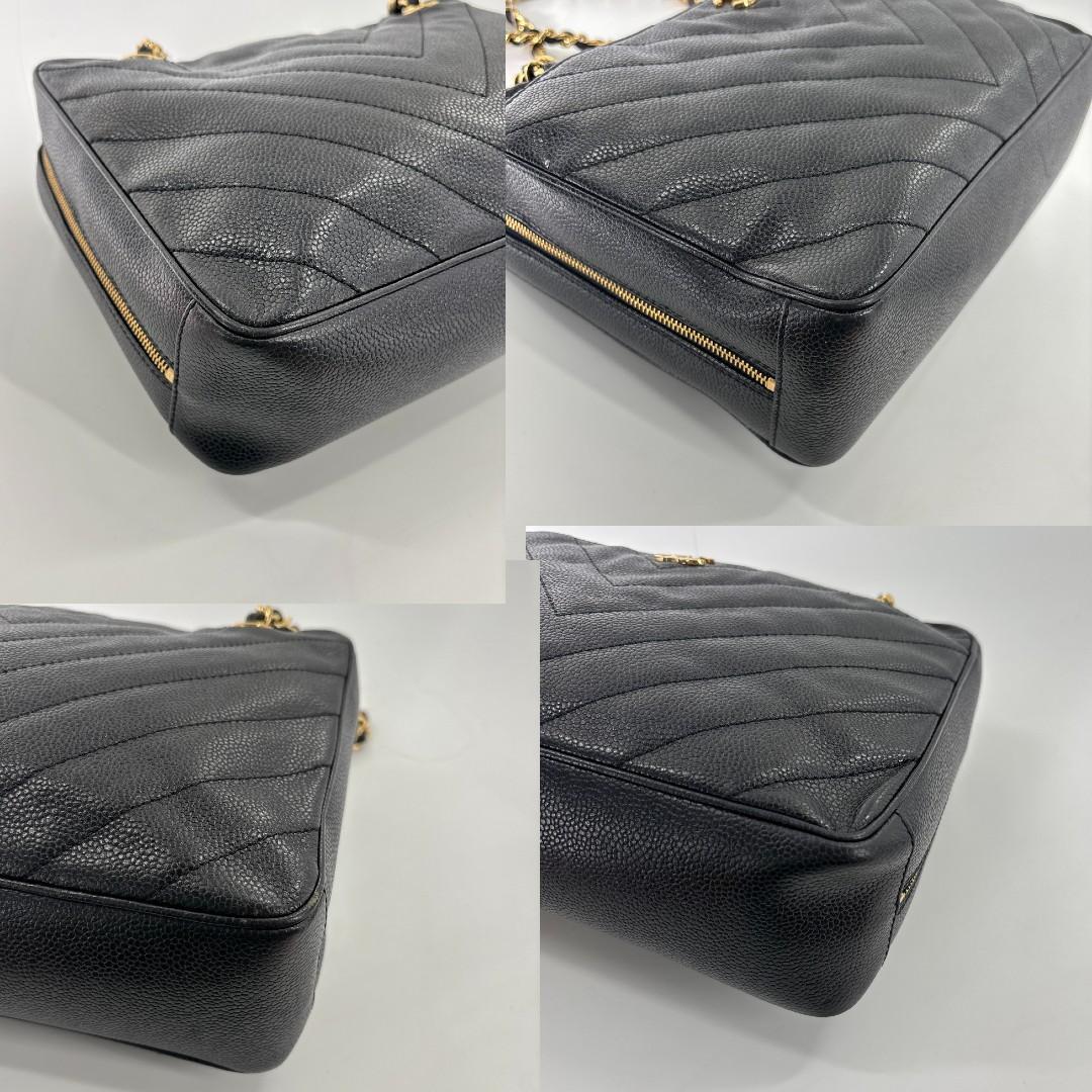Chanel Super Stitch Caviar Leather Chain Shoulder — view 8
