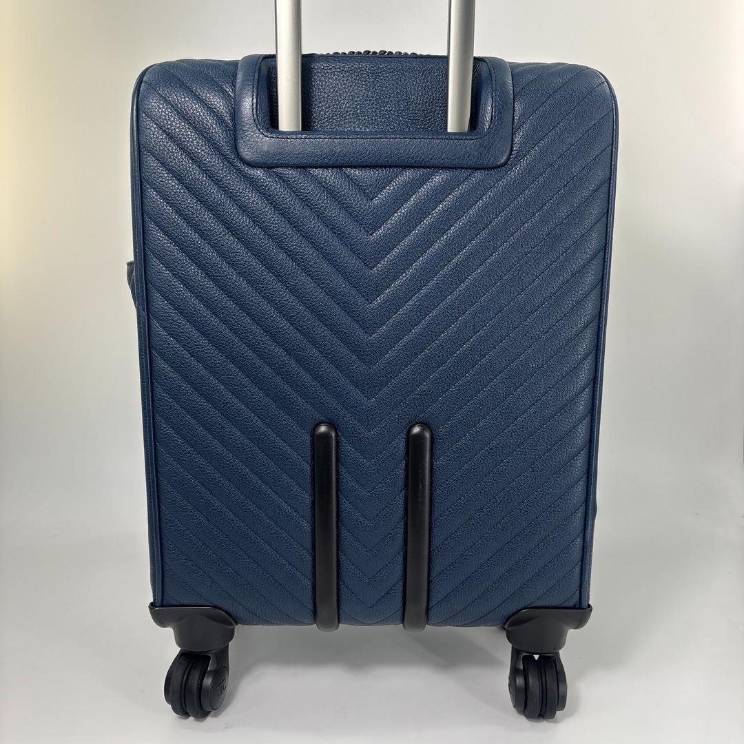 Chanel Caviar Leather V-stitch Chevron Carry Case Travel Bag — view 5
