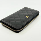 Chanel Quilted Wallet Caviar Leather — view 8