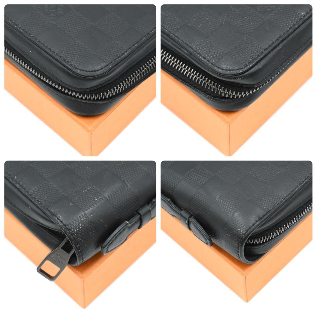 Louis Vuitton Damier Infini Zippy XL Onyx Wallet Black — view 7