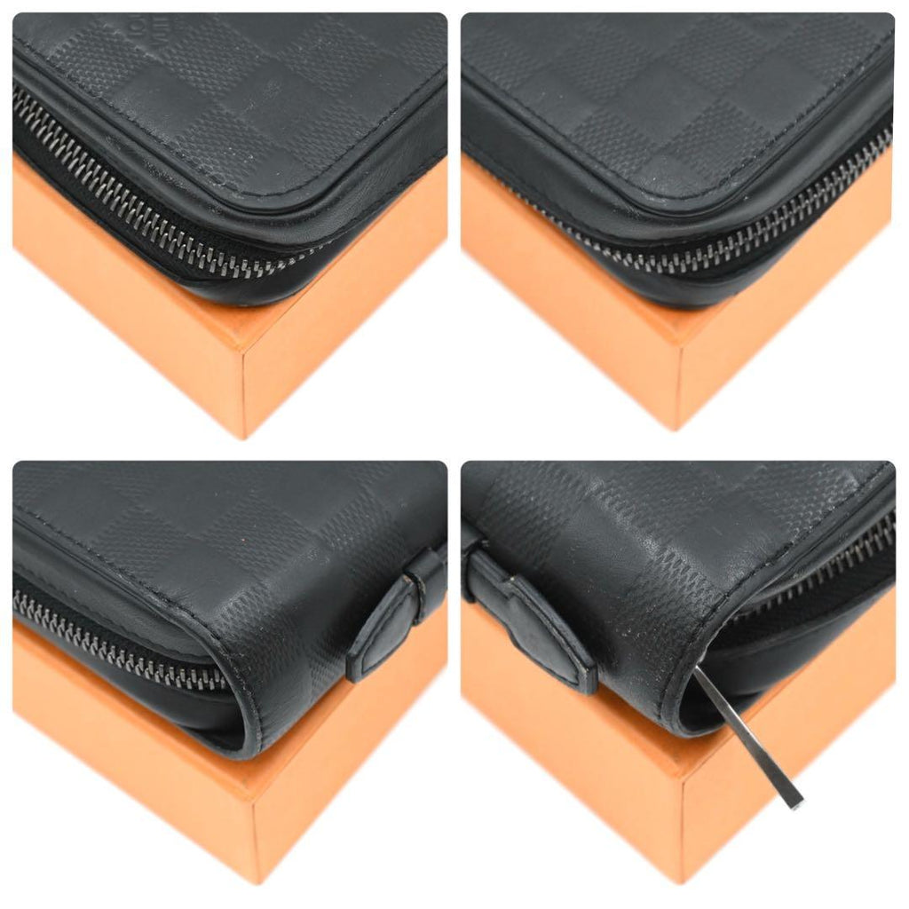 Louis Vuitton Damier Infini Zippy XL Onyx Wallet Black — view 8