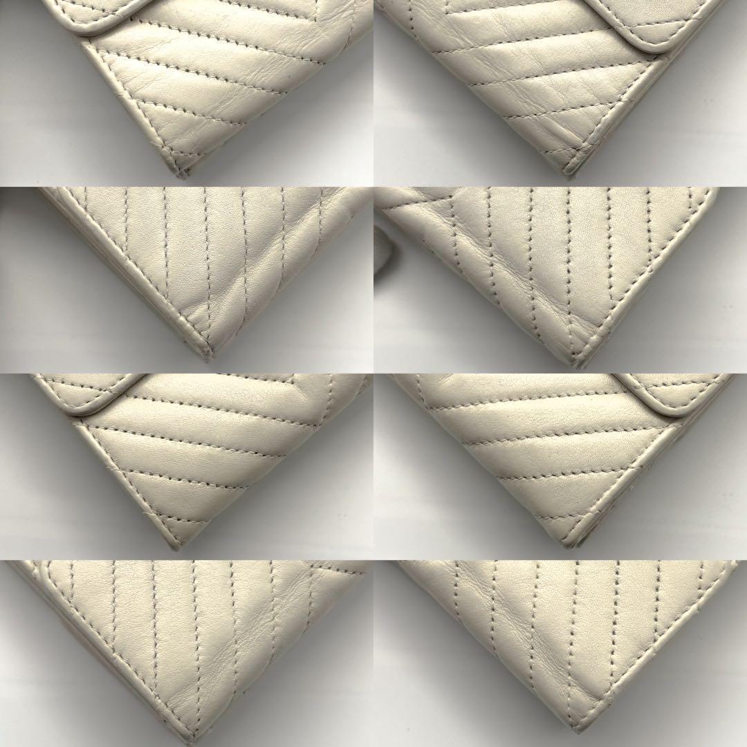 Chanel Wallet Chevron V-stitch Snap Trifold — view 8