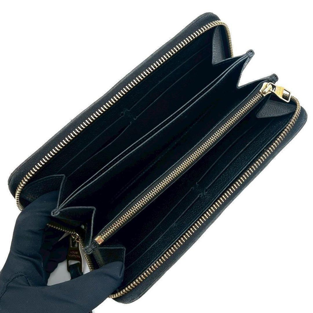 Louis Vuitton Zippy Wallet Monogram Empreinte Black Noir — view 3