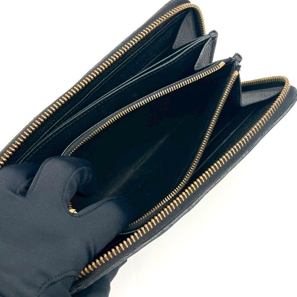 Louis Vuitton Zippy Wallet Monogram Empreinte Black Noir — view 4