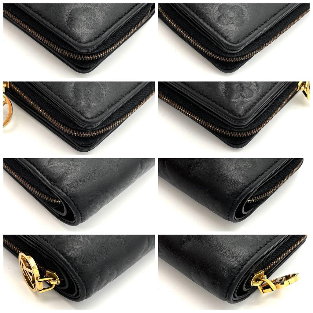 Louis Vuitton Wallet Monogram Coussin Portefeuille Lou Black — view 8