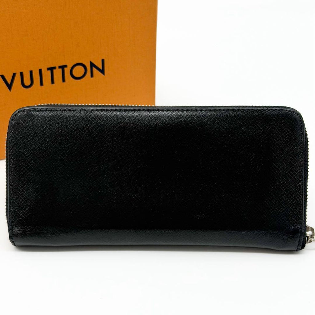 Louis Vuitton Zippy Wallet Vertical Taiga Black Round — view 3