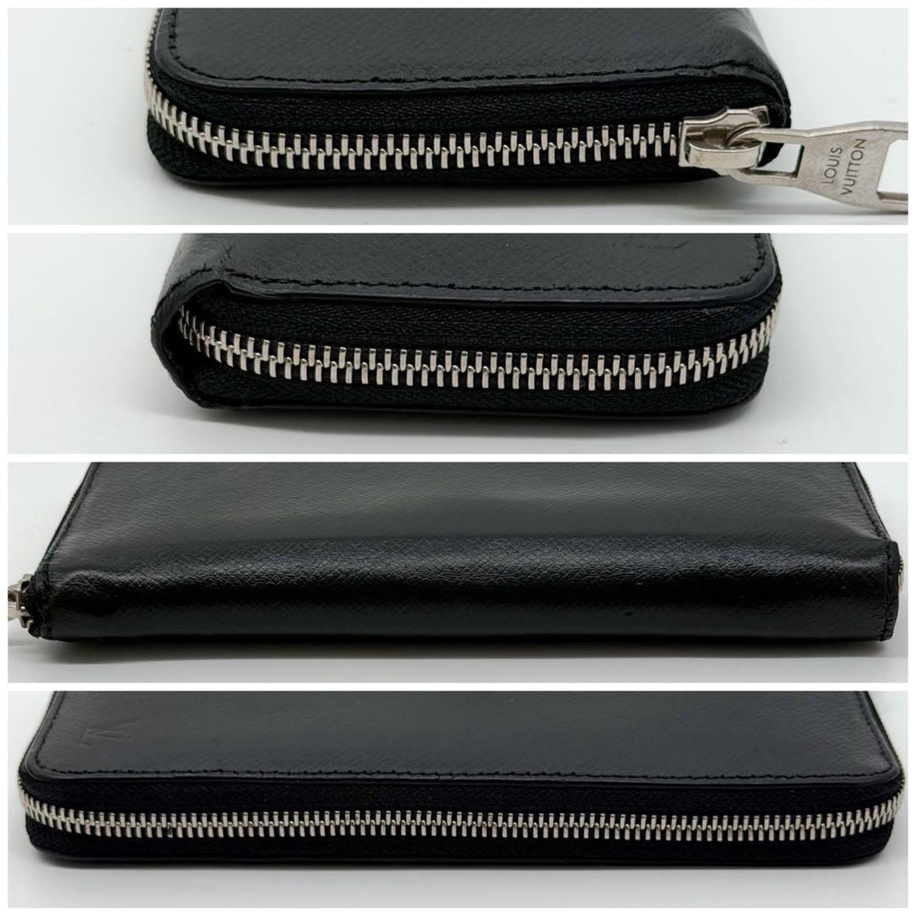 Louis Vuitton Zippy Wallet Vertical Taiga Black Round — view 4