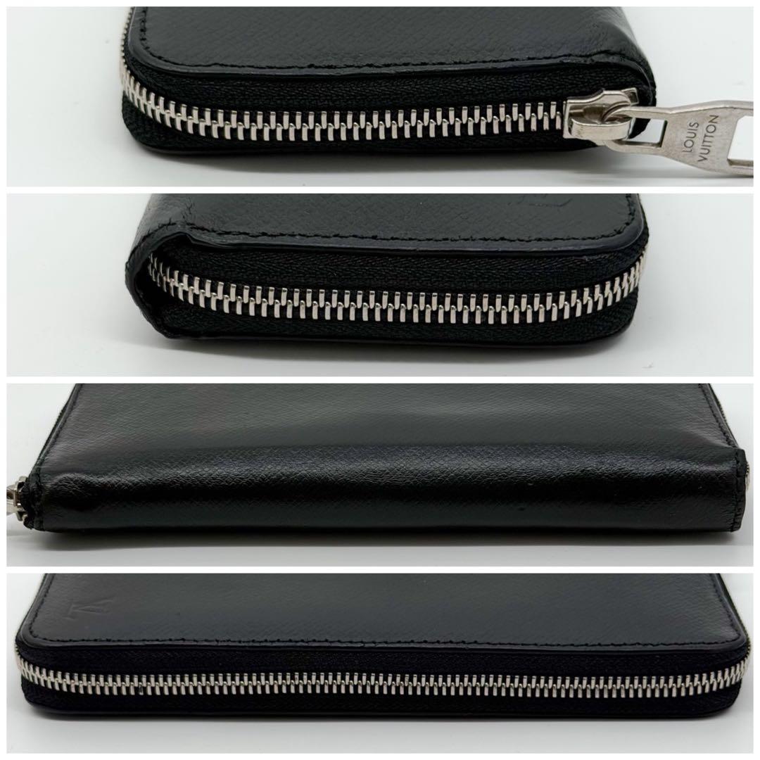 Louis Vuitton Zippy Wallet Vertical Taiga Black Round — view 4