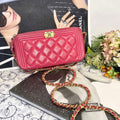 Chanel Chain Wallet Boy Quilted Shoulder