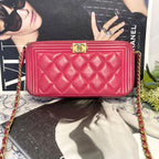 Chanel Chain Wallet Boy Quilted Shoulder — view 2