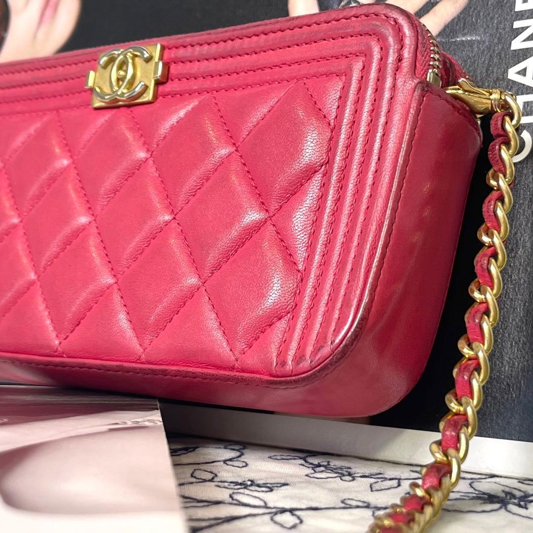 Chanel Chain Wallet Boy Quilted Shoulder — view 5