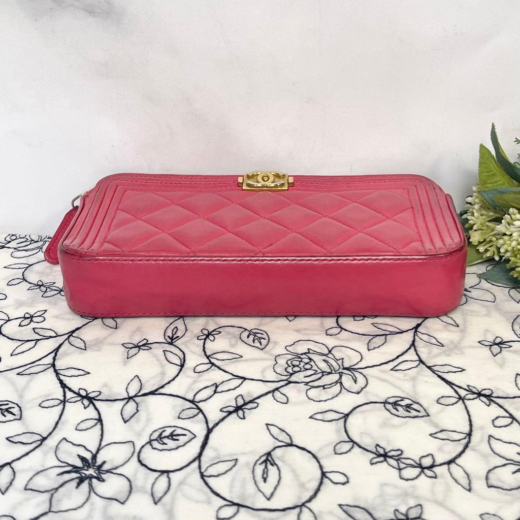 Chanel Chain Wallet Boy Quilted Shoulder — view 8