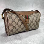 Gucci GG Sherry Line Shoulder Bag Brown Logo