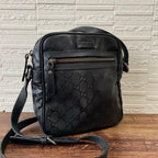 Gucci GG Supreme Nylon Leather Messenger Shoulder Bag