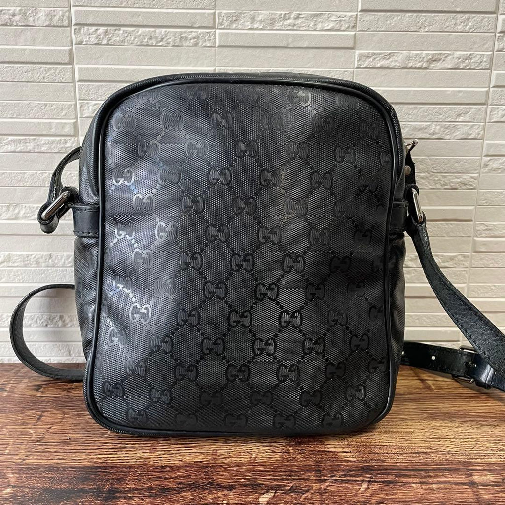 Gucci GG Supreme Nylon Leather Messenger Shoulder Bag — view 2