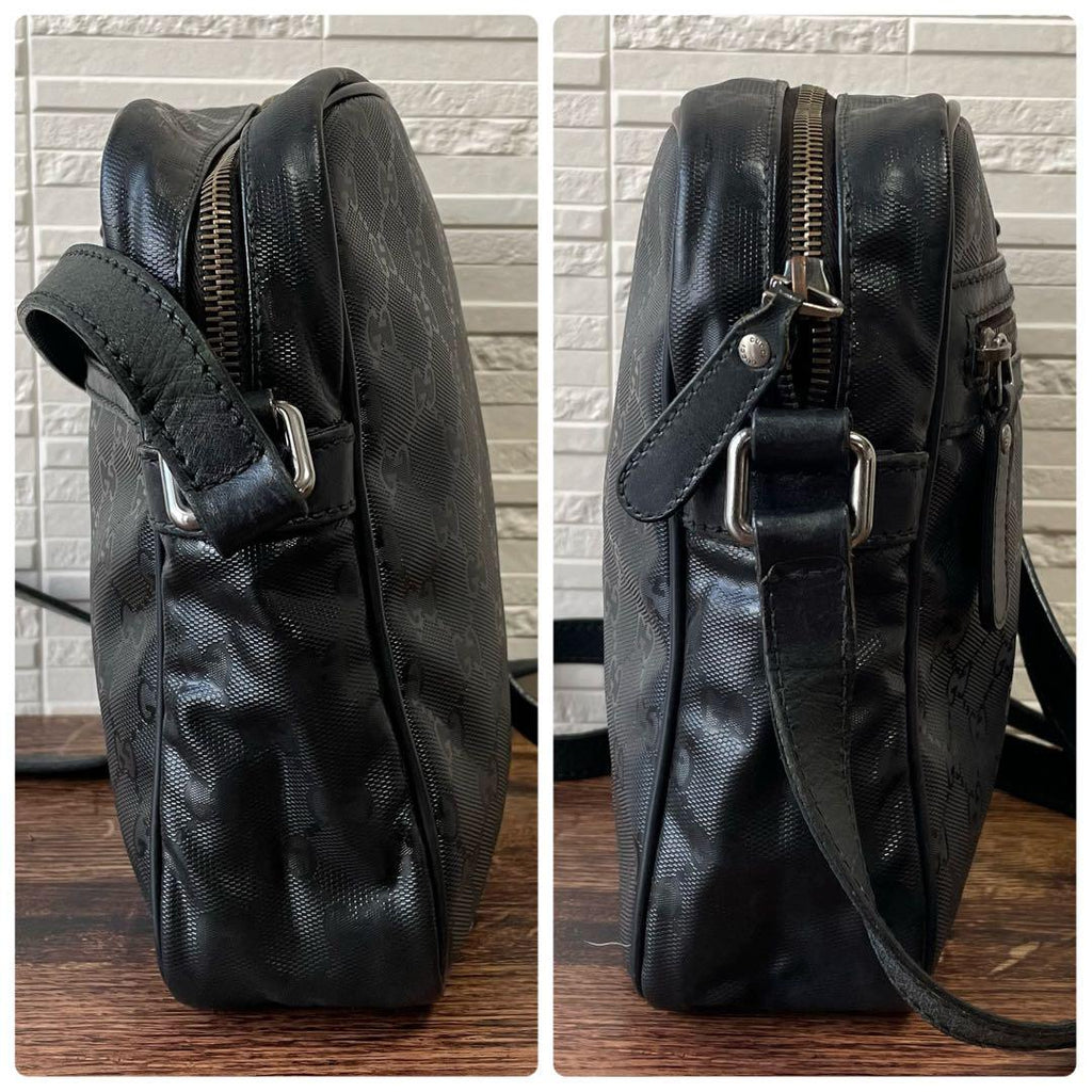 Gucci GG Supreme Nylon Leather Messenger Shoulder Bag — view 4