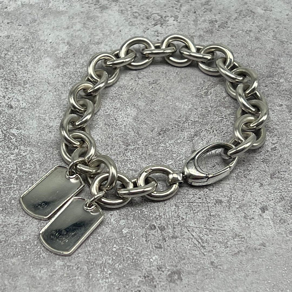 Gucci Double Dog Tag Bre Vintage Bracelet