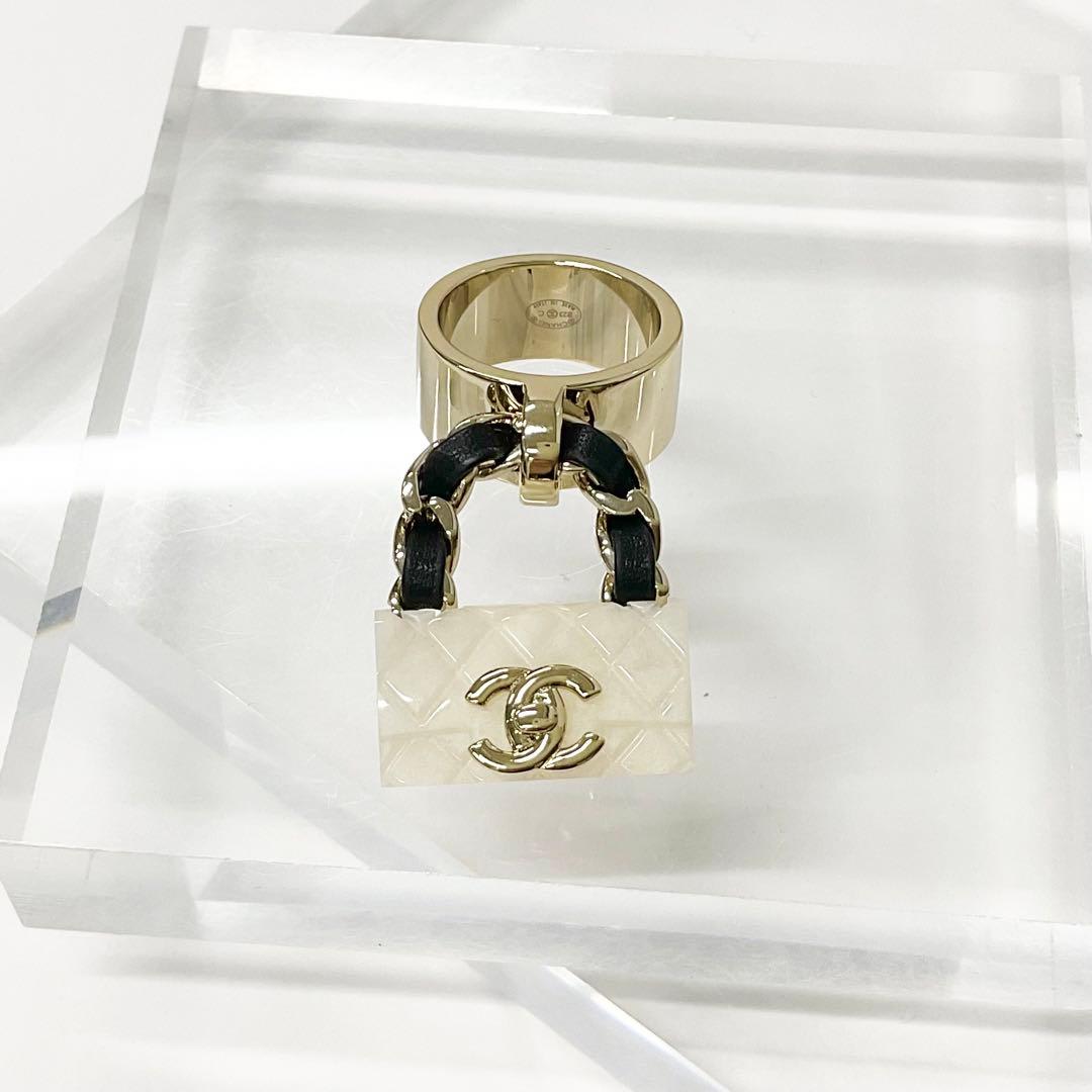 Chanel Coco Mark Quilted Bag Charm Ring — view 2