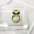 Chanel Coco Mark Quilted Bag Charm Ring — view 3